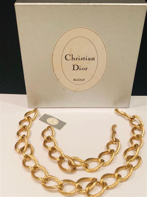 christitan dior necklace 1980's gold|christian Dior jewelry.